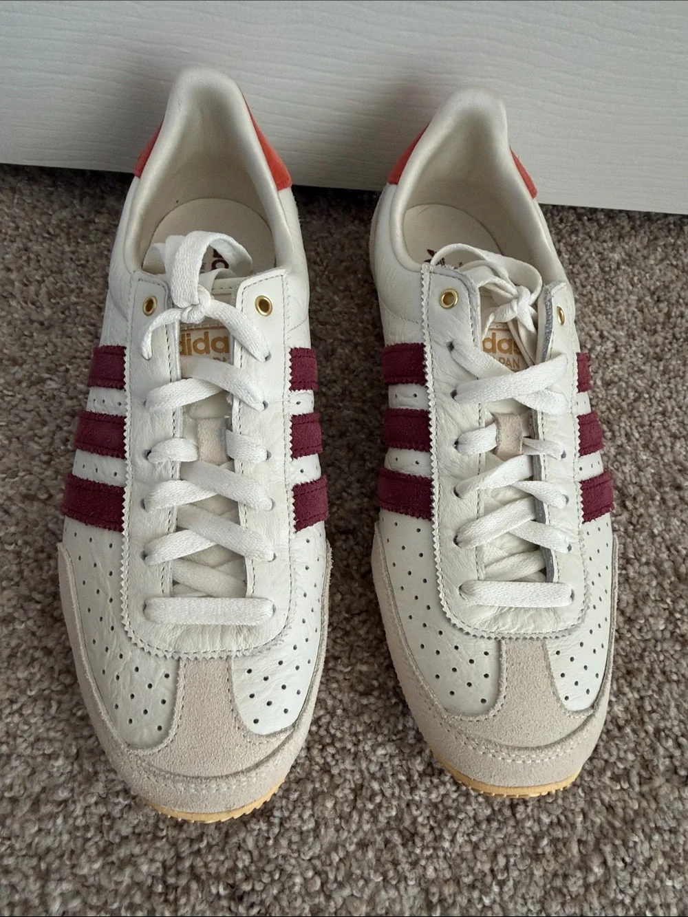 adidas Japan Low-Top Sneakers — Cream, Burgundy & Rust - Picture 2 of 8